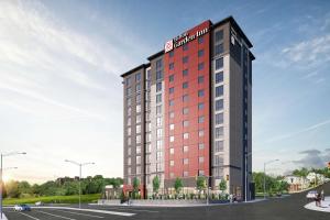 a rendering of a hotel planned for a parking lot at Hilton Garden Inn St. John's Newfoundland, Canada in St. John's