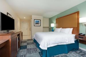 Hampton Inn Norcross的电视和/或娱乐中心