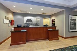 a lobby of a hospital with a reception desk at Hampton Inn & Suites Exmore - Eastern Shore in Exmore