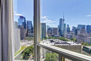 Nespecifikovaný výhled na destinaci Toronto nebo výhled na město při pohledu z hotelu