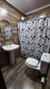 烏拉圭河畔康塞普西翁的住宿－Caribe，一间带卫生间和水槽的浴室