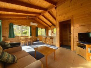 TV a/nebo společenská místnost v ubytování Silver Ridge Retreat