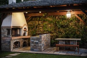A garden outside Akrolithos Villa, Milies Pelion