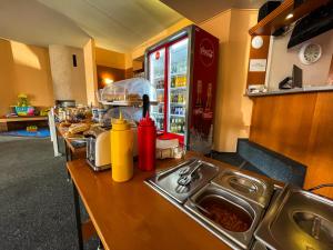 Eldhús eða eldhúskrókur á Hotel Aldo