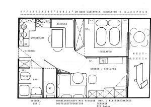 Půdorys ubytování Appartement Sonja Nassfeld