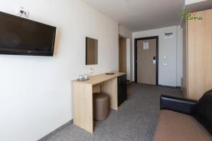 TV a/nebo společenská místnost v ubytování Hotel Flora