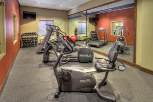a gym with two elliptical machines in a room at Hampton Inn Twin Falls in Twin Falls