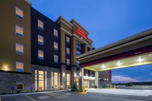 a rendering of a hotel with a parking lot at Hampton Inn & Suites Edmonton St. Albert, Ab in Edmonton