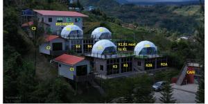 an overhead view of a building with domes on it at THE CLOUD KINABALU - R1, R2a in Kundasang