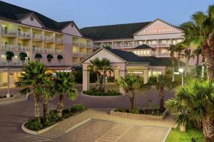 uma representação do exterior de um resort em Hilton Garden Inn South Padre Island em South Padre Island