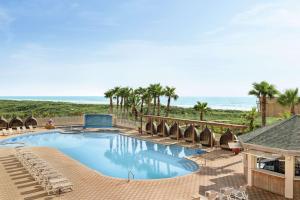 Hilton Garden Inn South Padre Island Beachfront内部或周边的泳池
