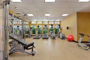Hilton Garden Inn South Padre Island Beachfront的健身中心和/或健身设施
