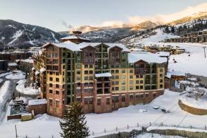an aerial view of a hotel in the snow at Grand Summit Lodge by Park City - Canyons Village in Park City
