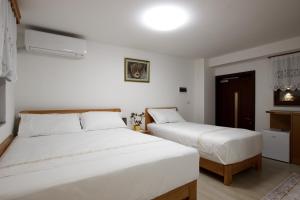 Postel nebo postele na pokoji v ubytování Guesthouse Çani