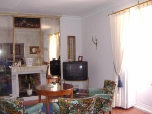 En TV eller et underholdningssystem på Palacio de Monfarracinos