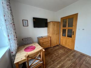 TV a/nebo společenská místnost v ubytování Apartment Brusinka