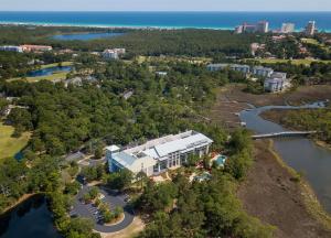an aerial view of the resort with the water in the background at Hilton Grand Vacations Club Sandestin in Destin