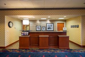 a waiting area of a hospital with a waiting room at Hampton Inn Easley in Easley