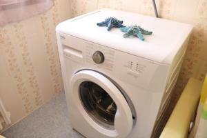 ビビオーネにあるCondominio Ischiaの洗濯機(ヒトデの上に付いています)