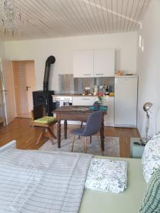 Kuchyňa alebo kuchynka v ubytovaní Ferienwohnung mit Pool an der Apfelstraße