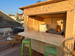 Balkón nebo terasa v ubytování La Terrasse d’Ault