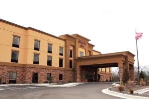 a rendering of the front of a hotel at Hampton Inn Milan in Milan