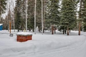 Peaceful Nature Escape with Deck in North Pole! durante el invierno