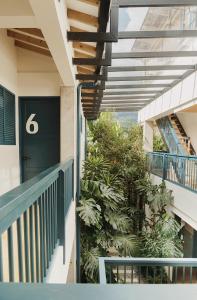 a view of a balcony of a house with plants at Hotel Plantación in Jardin