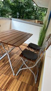 Μπαλκόνι ή βεράντα στο Ferienwohnung Braunlage-Harz Schwimmbad-Sauna, WLAN, Parkplatz