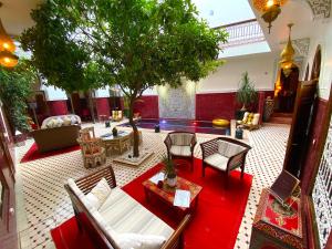 Posezení v ubytování Riad La Perle Rouge