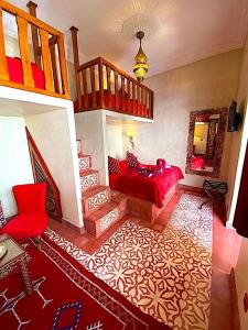 Posezení v ubytování Riad La Perle Rouge