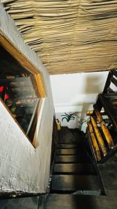 a stairway in a building with a stair case at Hostal Kaia in Santa Marta