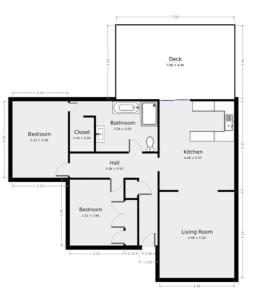 a black and white floor plan of a house at Town, Train, Pubs & River all close by in Echuca