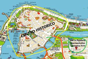 a map of the island of akrotiri at Apartaestudio Cartagena in Cartagena de Indias