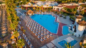 an overhead view of the pool at a resort at Emelda Sun Club in Kemer