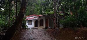 a small house in the middle of a forest at White Rose in Chekadi