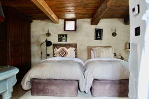 Ένα ή περισσότερα κρεβάτια σε δωμάτιο στο Chalet mountain and dog friendly hot tub