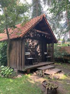 Vonkajšia záhrada v ubytovaní Domek na górce