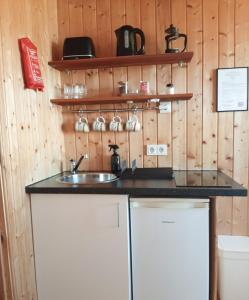 Köök või kööginurk majutusasutuses Lambhus Glacier View Cabins