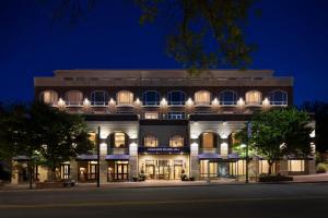 a rendering of a building at night at Graduate by Hilton Chapel Hill in Chapel Hill