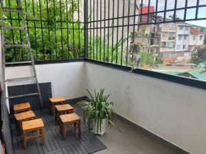 Balkón nebo terasa v ubytování Hoshi DaLat House