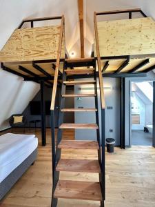 Postel nebo postele na pokoji v ubytování Landgrafen-Mühle