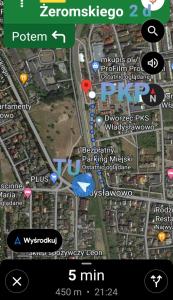 een kaart van een straat met bij Kapsuły Sypialne AutokarSingliPL, Par, ciekawe miejsce in Władysławowo