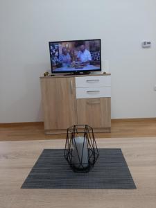 A television and/or entertainment centre at APARTMAN VIAGGIO i PARKING GARAŽA
