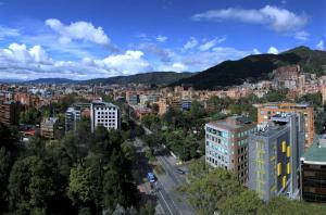 a cityscape of a city with buildings and trees at BOG Hotel a member of Design Hotels in Bogotá