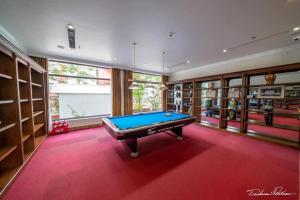 a large room with a pool table in it at Kim Bao Hotel in Hải Dương