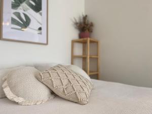 Letto o letti in una camera di Pāpāmoa Beach Studio Oasis