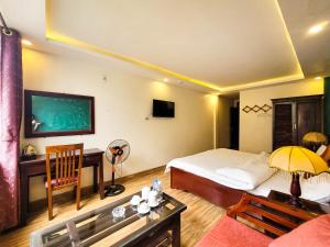 TV a/nebo společenská místnost v ubytování Nguyễn Hùng Hotel Sapa
