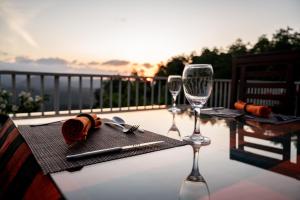 Balkón nebo terasa v ubytování Sky Lodge