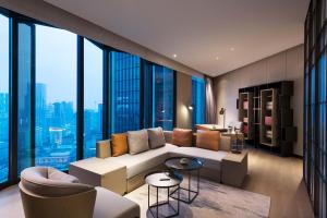 成都领地希尔顿嘉悦里酒店（亚太首家，Canopy by Hilton）的休息区